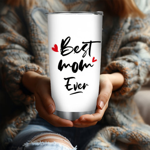 Best Mom Ever 20oz Stainless Steel Tumbler with Lid